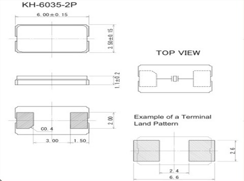 石英晶振,贴片晶振,KH-6035晶振,两脚贴片晶振