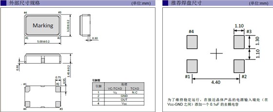 智能手机晶振,TG-5032SFN晶振,超小型石英晶振