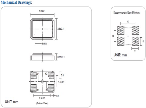 百利通亚陶晶振,贴片晶振,FF晶振,4025石英晶振