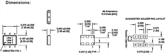 M3028 5070 VCXO LVPECL LVDS