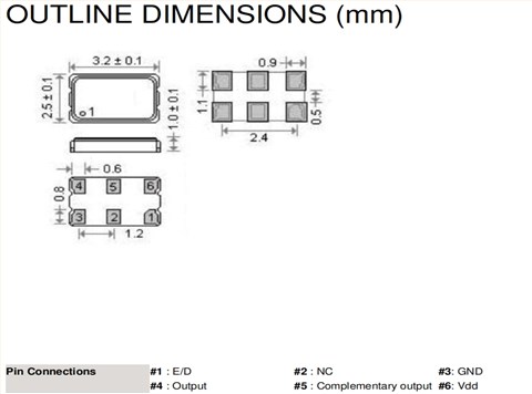 FCD-Tech机顶盒晶振,SX3EK33F20E-48MHz,LVPECL,3225mm,48MHZ