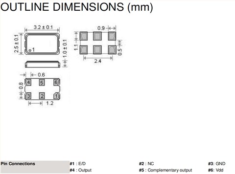 FCD-Tech差分晶振,LVDS,SX3LK-33F20-125MHZ,3225mm,125MHZ低抖动晶振