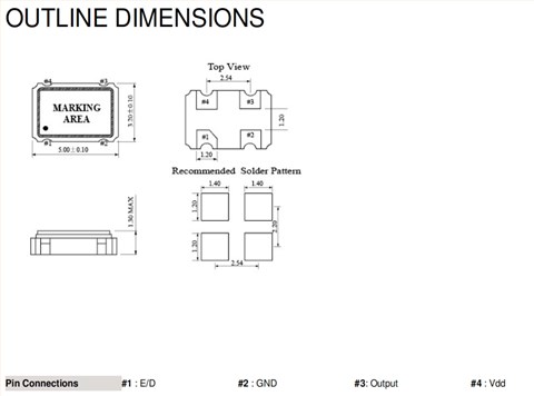 SX5C-33F20EH-100MHZ,5032mm,CMOS,FCD-Tech微波雷达晶振,SX5C系列