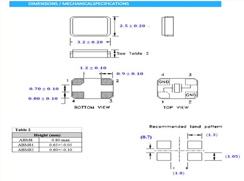 ELM8-26.000MHz-18-R60-B1U-T,3225mm,ELM8,26MHz,AEL车载晶振