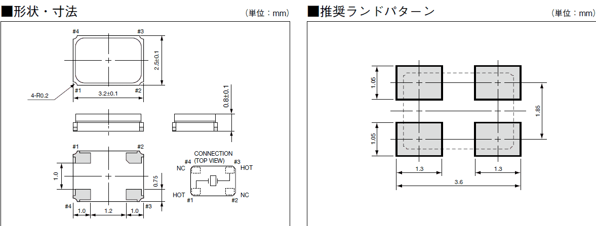 压电晶体谐振器,陶瓷面四脚贴片晶振,CX3225GB晶振