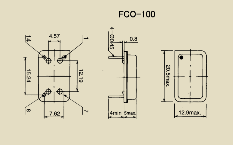 SPXO晶体振荡器,时钟晶体振荡器,FCO-100晶振