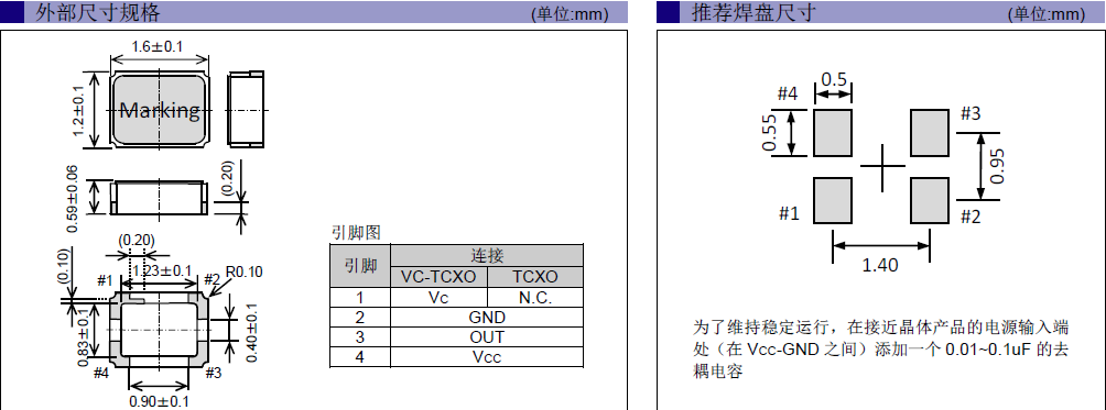 TG1612SAN晶振,石英晶体,贴片晶体