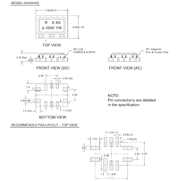 CFPT9000 7050 TCXO