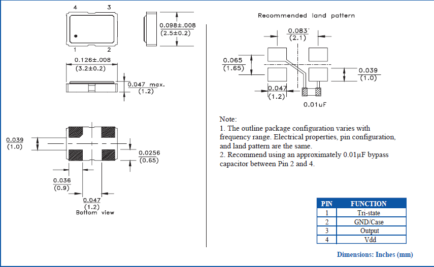 ASE2series 3225 XO OSC