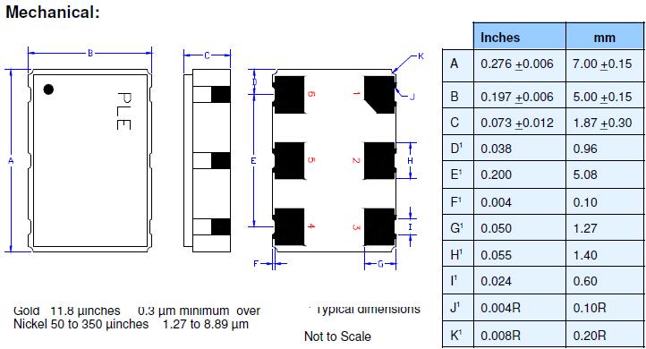 vha6 3.3v 7050 VCXO