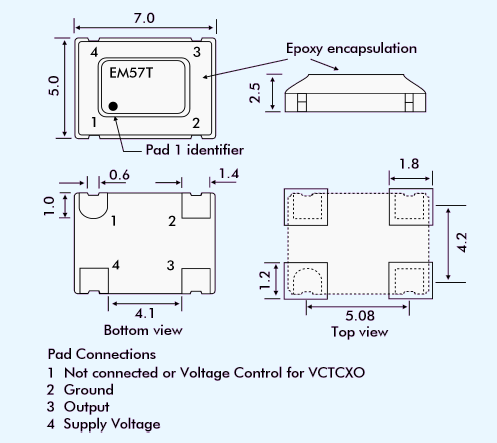 EM57T 7050 TCXO