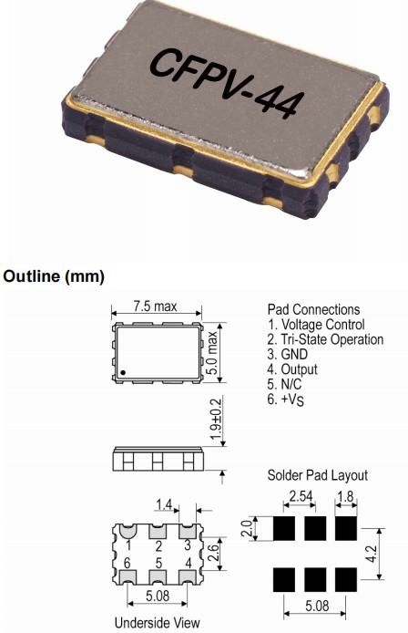IQD晶振,CFPV-44晶振,低电源电压晶振