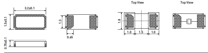 PETERMANN晶振,M3215HT晶振,M3215HT-32.768kHz-±20ppm-12.5pF晶振