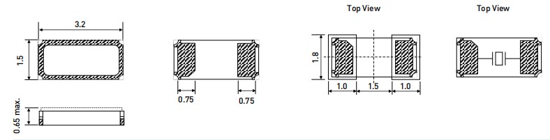 PETERMANN晶振,M3215RR晶振,M3215RR-32.768kHz-±20ppm-12.5pF晶振