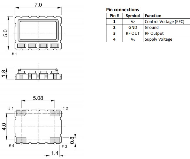 AXTAL晶振,AXLE7050S晶振,AXLE7050S-FM-V-1-2C_Rev.1–20.000MHz晶振