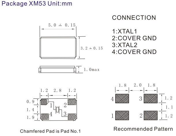 Macrobizes晶振,XM53晶振,无源贴片晶振