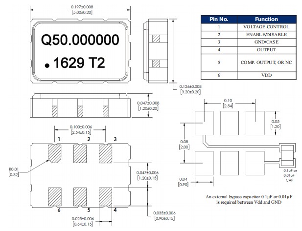 Q-Tech晶振,QTCV356晶振,QTCV356LDK2-50.000MHz晶振