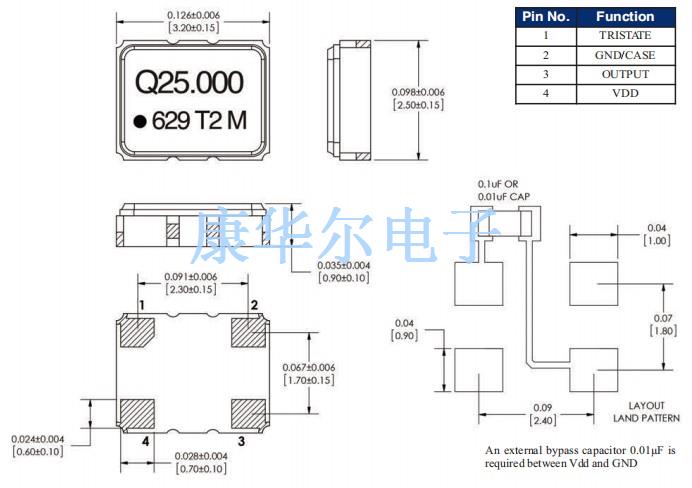 Q-Tech晶振,QT723晶振,QT723LD10M-50.000MHz晶振