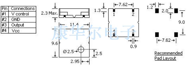 STD晶振,VTC911-4-12M800000晶振,压控温补晶体振荡器