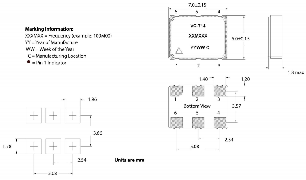 VC-714-ECE-FAAN-200M000000TR,7050mm,200MHz,Microchip振荡器