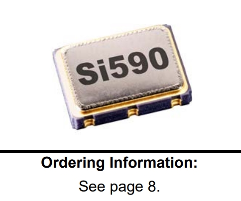 Si591网络晶振,Silicon振荡器,591BB300M000DG,3.3V,7050mm,300MHZ