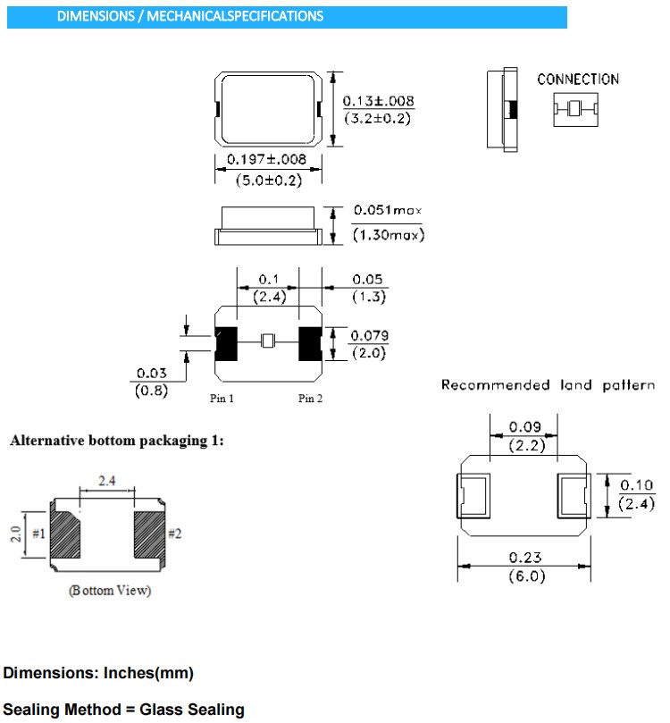 ELM3-12.000MHz-30-R80-D4Y-T,5032mm,AEL两脚贴片晶振